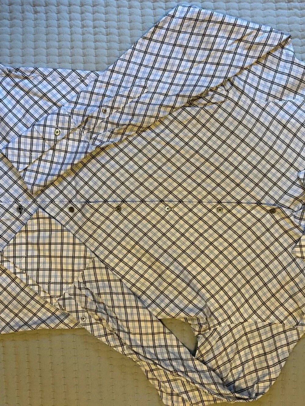Banana Republic Windowpane Check Button Down Shirt M